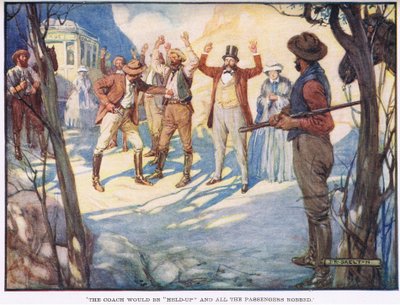 La diligence serait arrêtée et les passagers volés - Joseph Ratcliffe Skelton